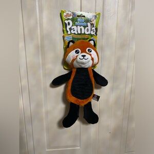 Bow Wow Pet - Flat Friends Panda -  Clinker & Squeaky Dog Toy 12” .